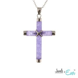 Cross Pendant with 16" Rhodium Plated Chain